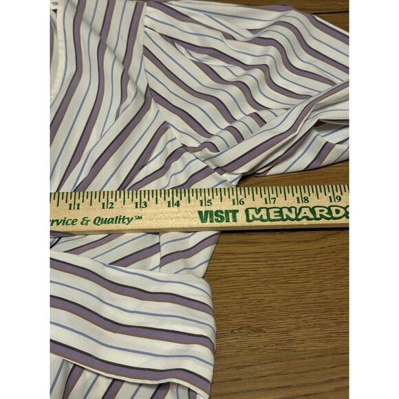 Veronica Beard Seema Stripe Twist Front Blouse in Off White Multi Size 2 Luxury - Picture 5 of 16